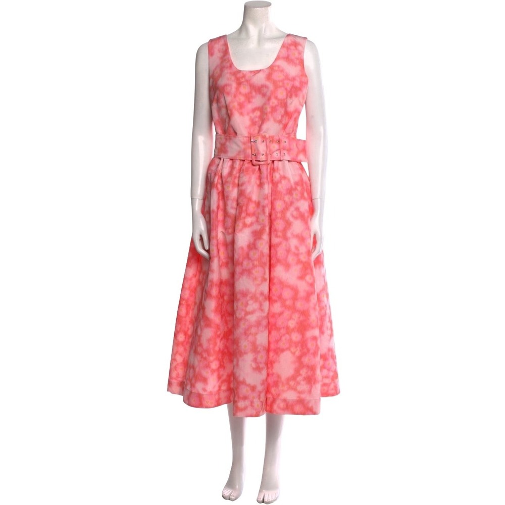 Molly Goddard Abstract Floral Tie Dye Tent Dress Pink Orange Princess Garden‎ 2
